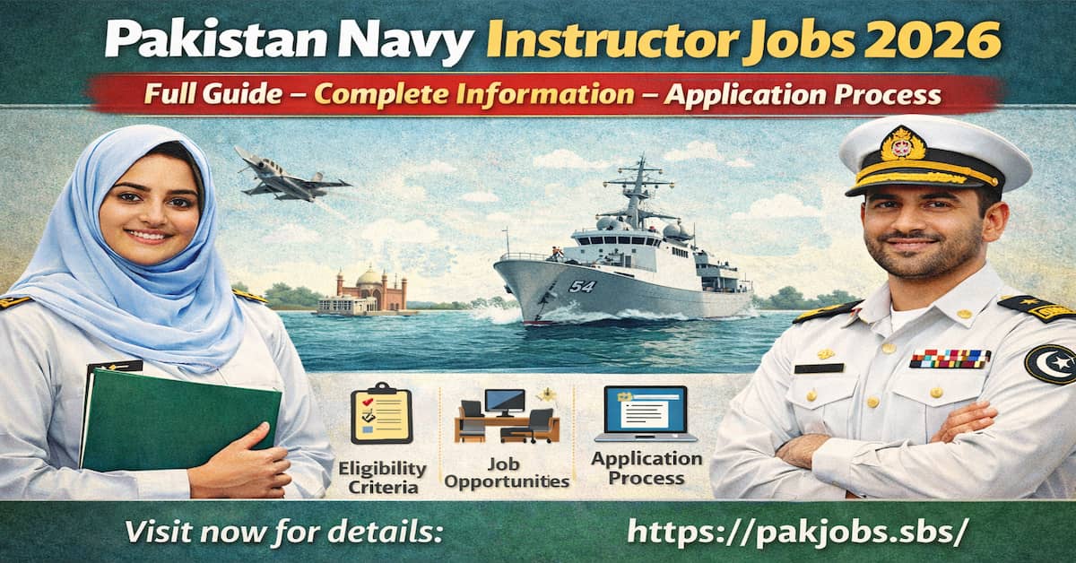 Pakistan Navy Instructor Jobs 2026 Full Guide